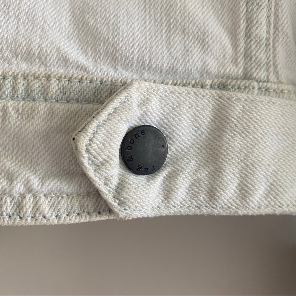 Rag & Bone Acid Denim Wash Leather Jacket, Size M - Picture 5 of 8